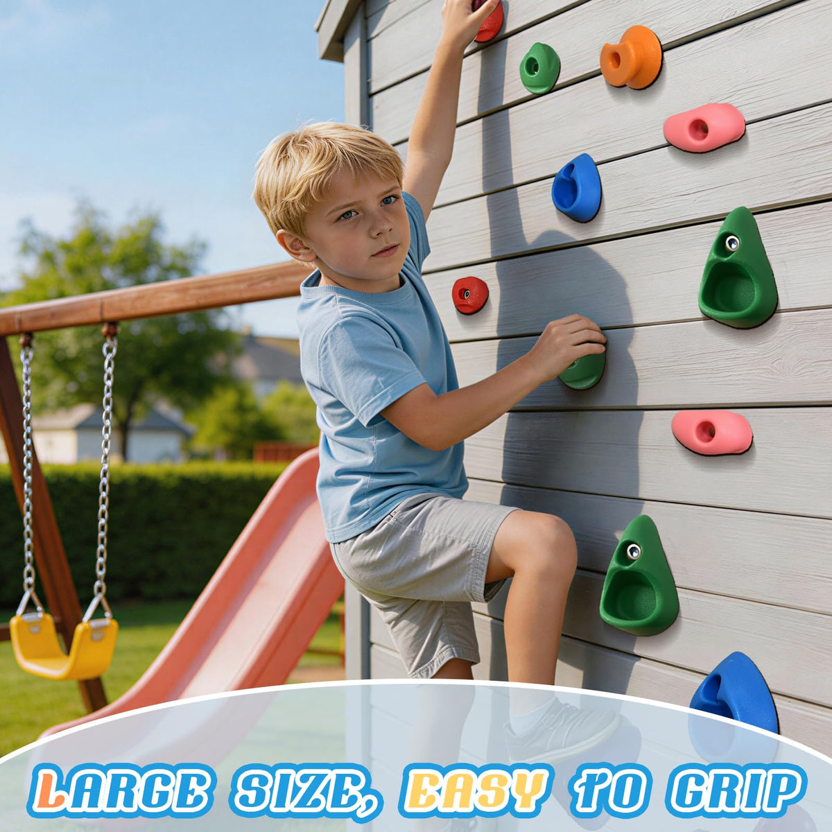 SREHRLY weather-resistant climbing holds suitable for family use