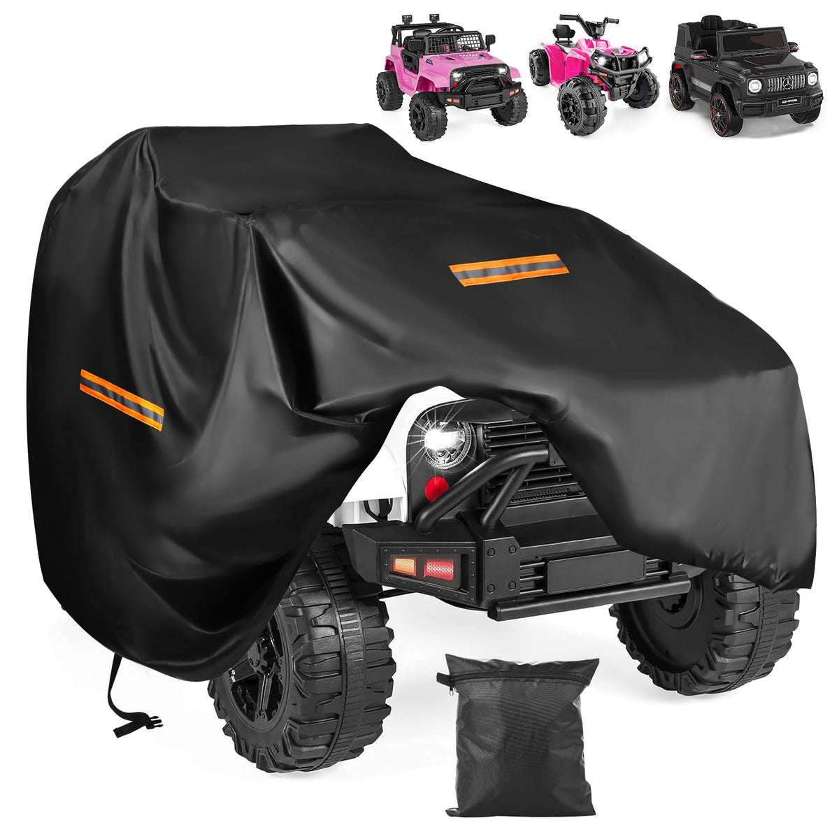 SRIMMIT large toy car cover outer view protects ride-on toys from sun and rain.
