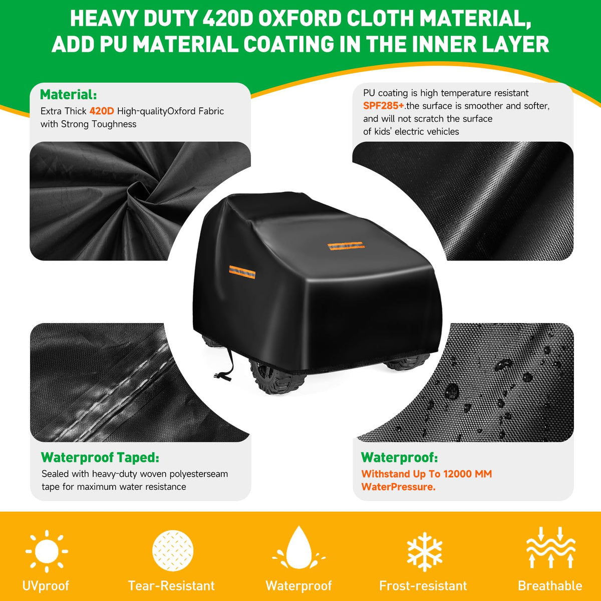 SRIMMIT waterproof strip close-up highlights enhanced water resistance for all-weather protection.
