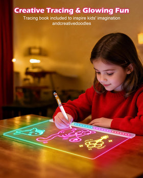SROT 28 LED beads create vibrant glow for creative drawings and messages.