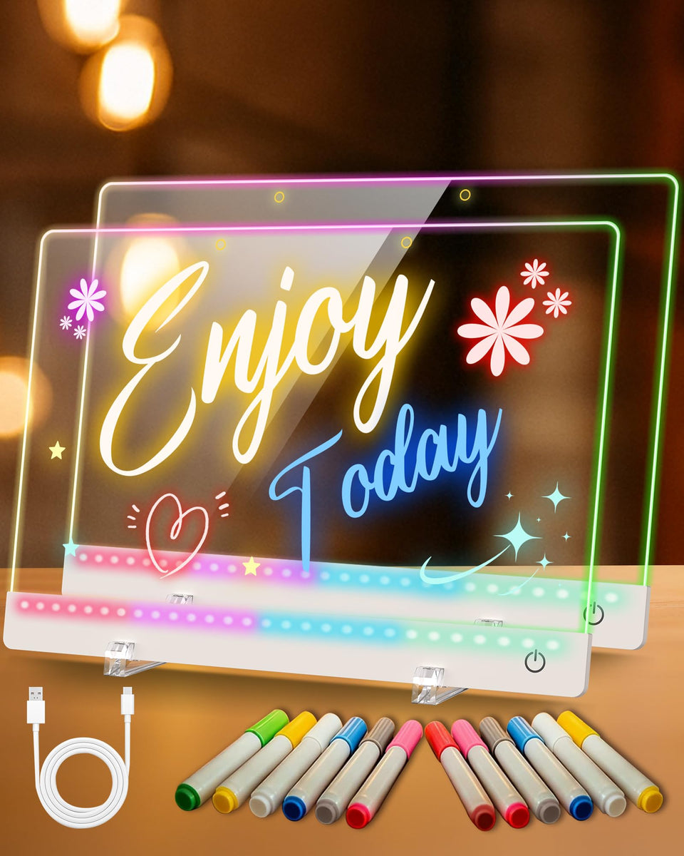 SROT 17-inch rechargeable LED drawing board with large glow surface for doodling anywhere