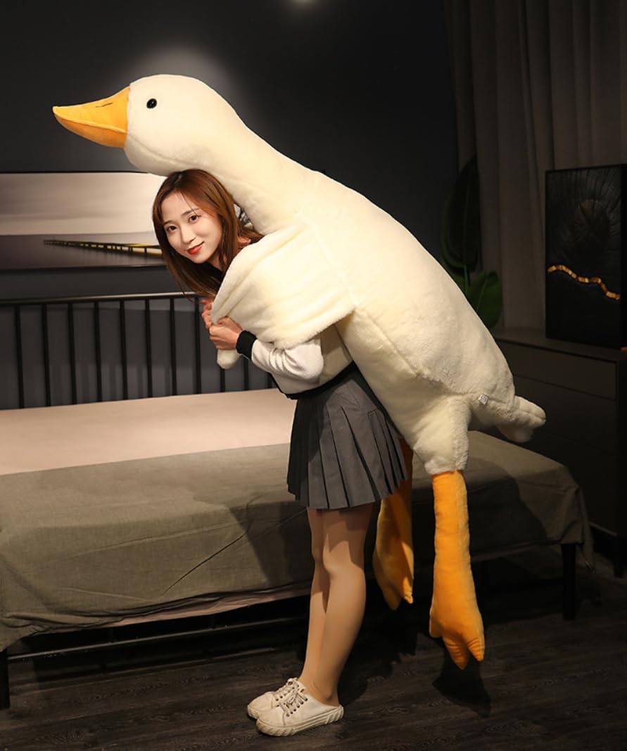 Srutirbo giant goose plush 19-6in compact snuggle pillow for small spaces.