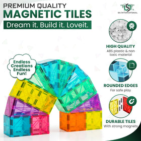 SS INTERNATIONAL magnetic tiles two car bases enable moving vehicle builds and imaginative play