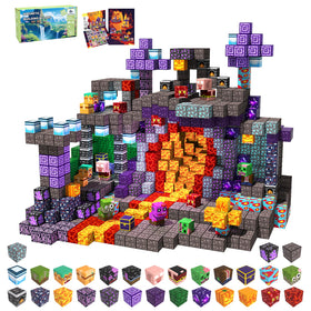 SSAWER 100-piece magnetic blocks set for creative, screen-free play and building skills.