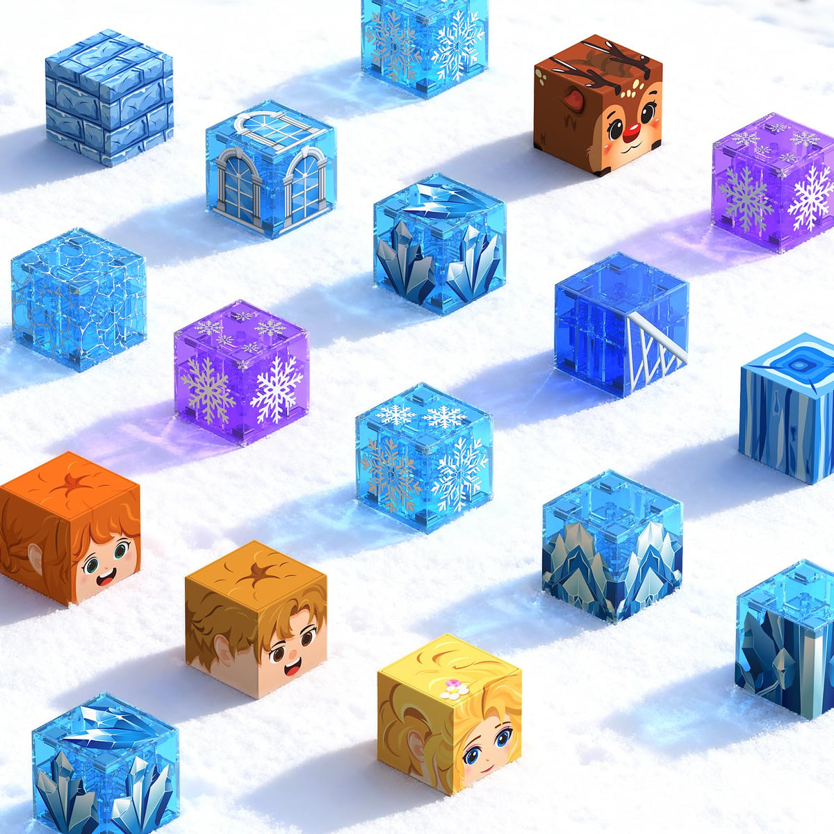 SSAWER 150-piece magnetic block set laid out for versatile STEM construction activities.