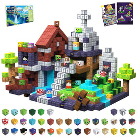 SSAWER 150pcs magnetic building blocks for kids with bright colors and safe design.