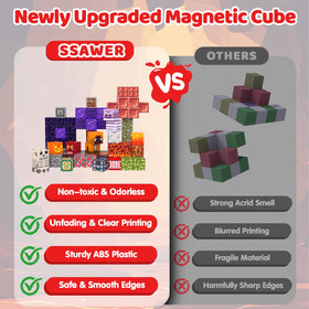 SSAWER durable ABS plastic blocks safe for ages 3 and up