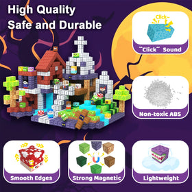 SSAWER ABS plastic magnetic blocks offer durable, safe construction for beginners.