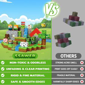 SSAWER storybook included with step-by-step building patterns