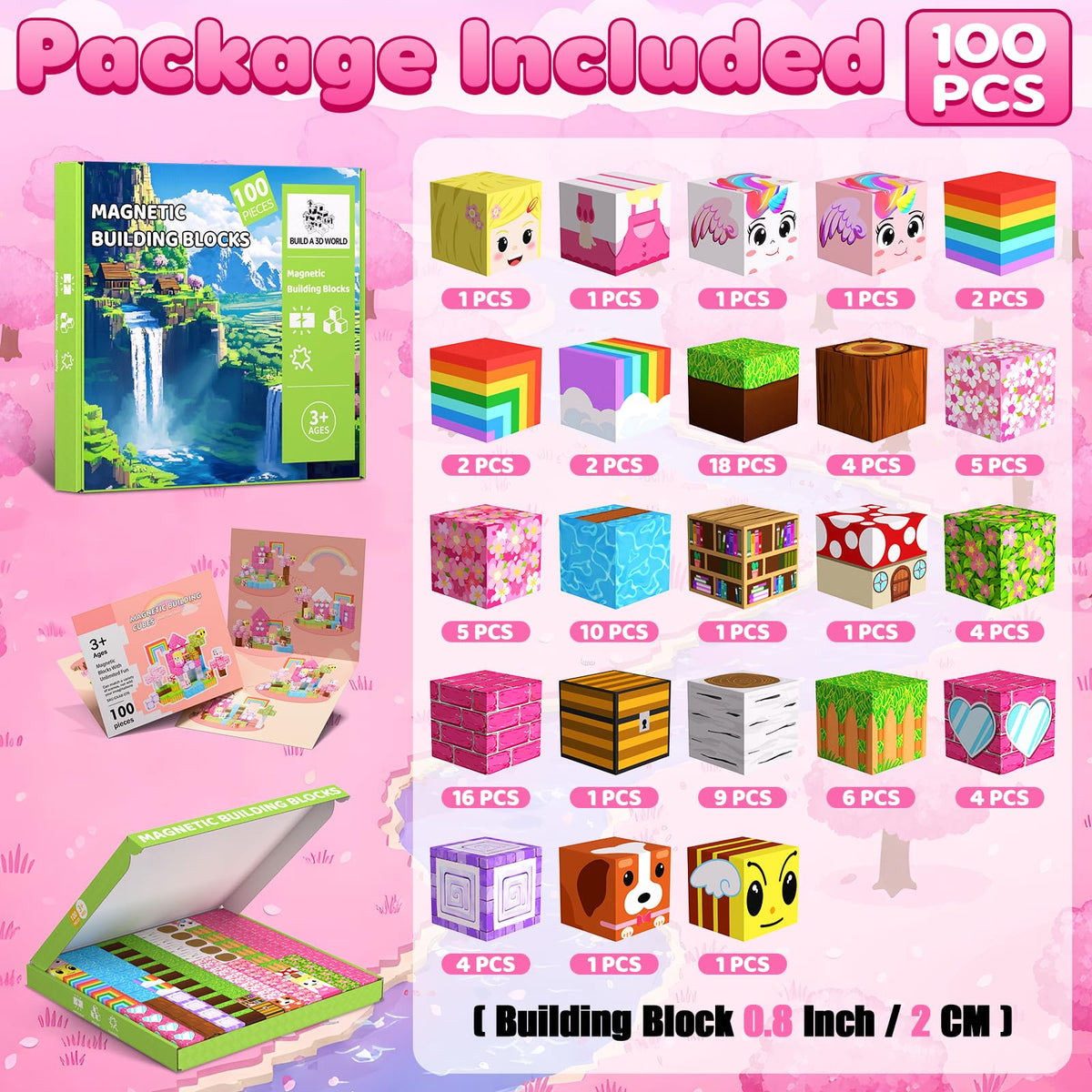 SSAWER magnetic blocks colorful-cubes — vibrant pieces spark creative play and open-ended building.