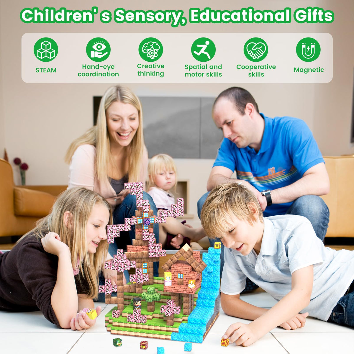 SSAWER magnetic blocks construction sets support teamwork and collaborative building in classrooms.