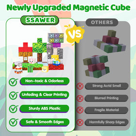 SSAWER blocks feature eight magnetic contact points for stronger connections