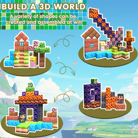 SSAWER magnetic blocks lava river landscape with dragons fosters problem solving and spatial awareness.