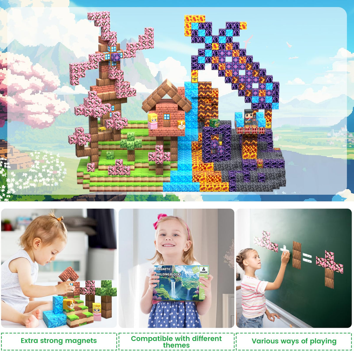 SSAWER magnetic blocks storybook booklet invites guided storytelling and structured activities.
