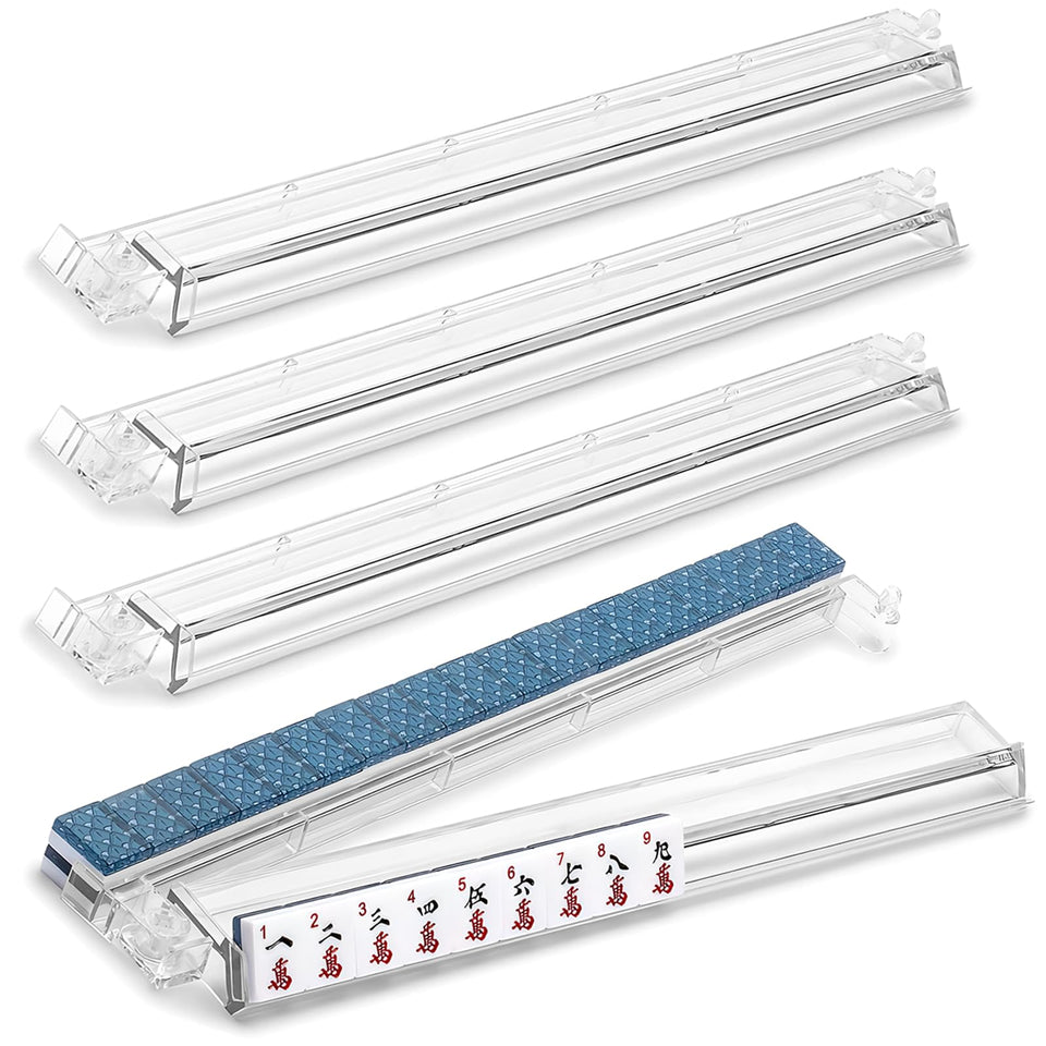 SSFUN mahjong all-in-one clear rack and pusher for easy tile handling