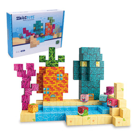 SSKIDSTOYS magnetic blocks 126pcs 1inch big blocks enable creative construction and STEM learning.