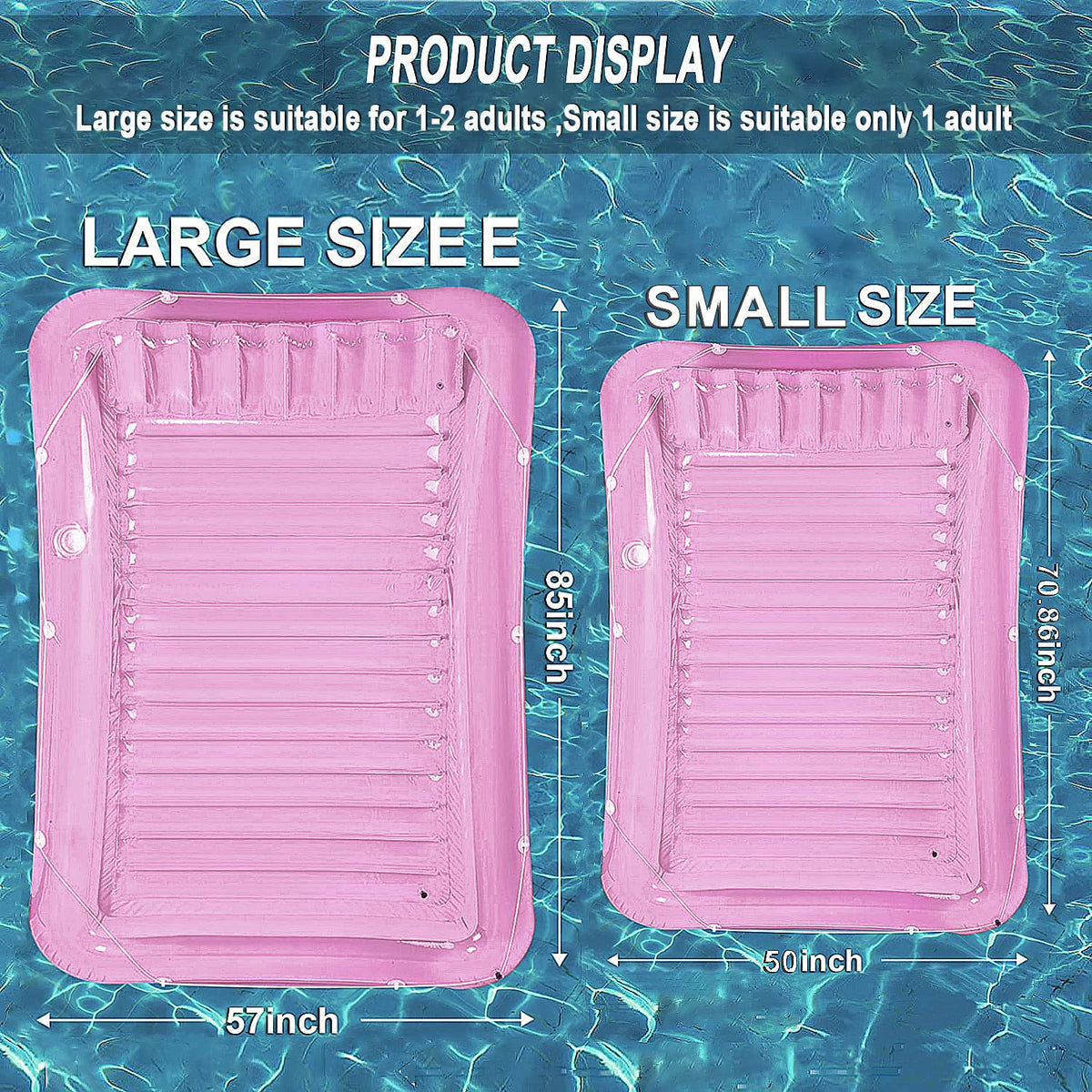 SLLAK inflatable pool float headrest supports neck during sunbathing.