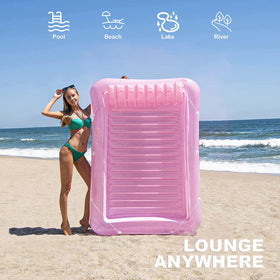 SLLAK PVC material skin-friendly and smooth for comfortable lounging.