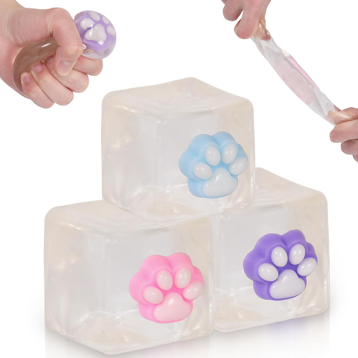 Ssqauvig cat paw ice cube design visual for mood enhancement and stress relief