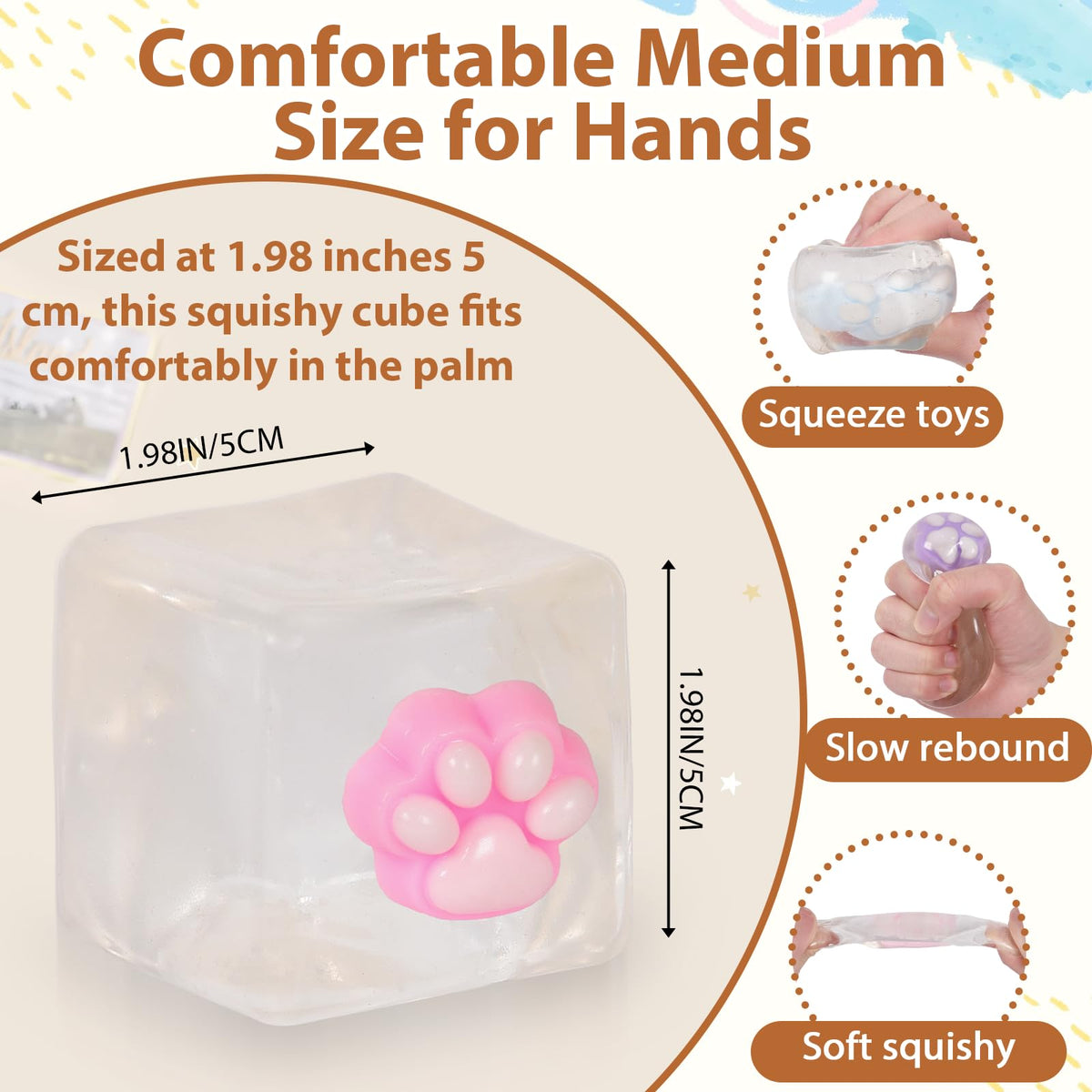 Ssqauvig cat paw ice cube adds tactile sensory input for calm moments