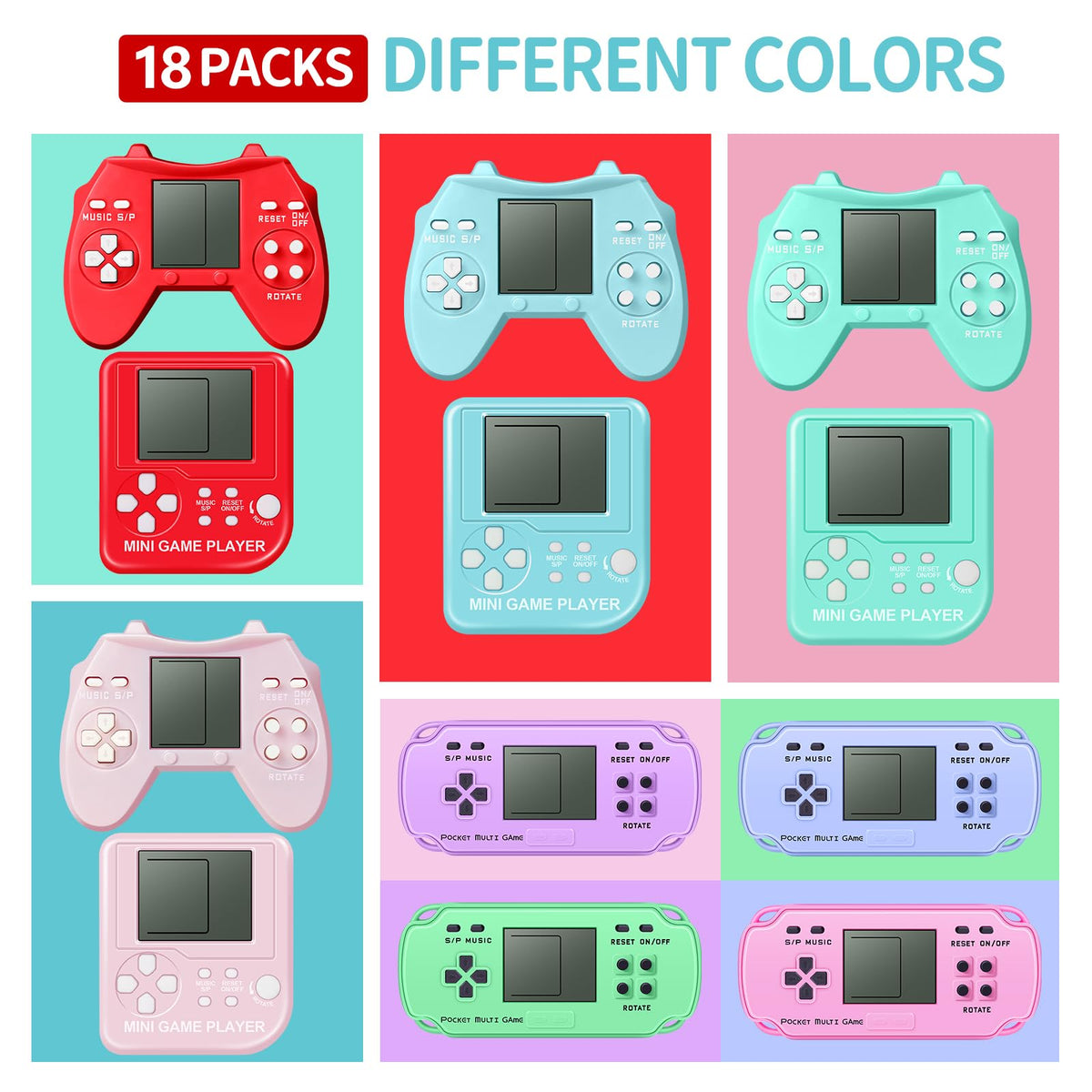 SSRMX 18pc party favors set, perfect for birthday celebrations and game-themed giveaways.