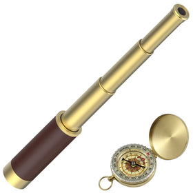 SSZS pirate spyglass pocket telescope provides crisp distant viewing for travel and exploration.