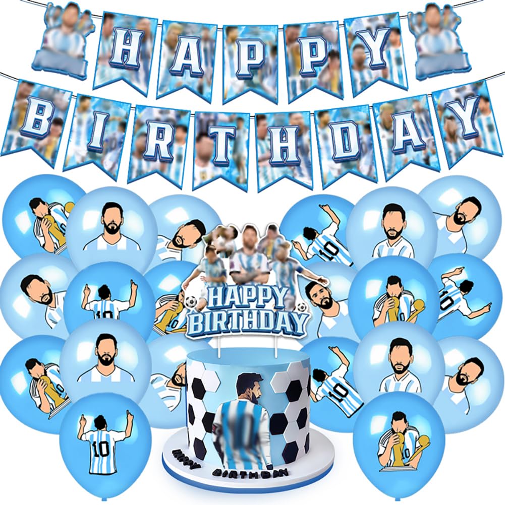 Staceyclo soccer cake topper enhances soccer-themed birthday cakes, quick party dessert decor.