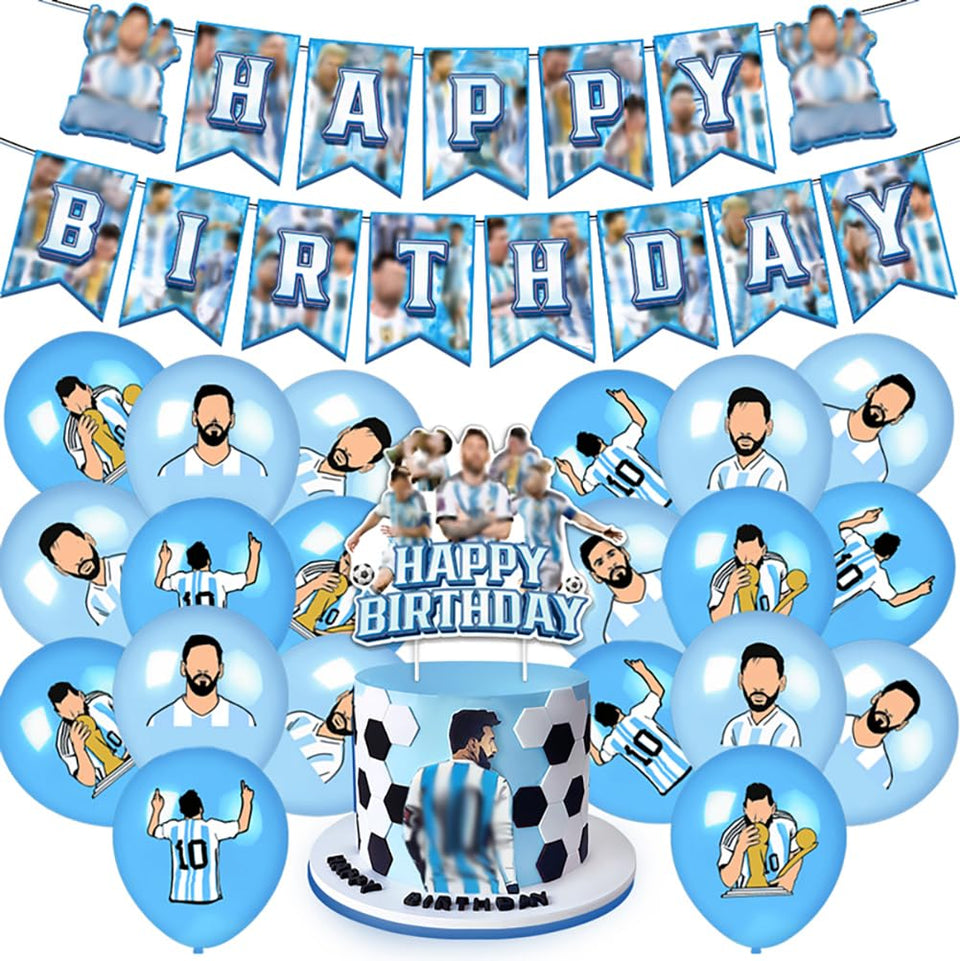 Staceyclo soccer cake topper enhances soccer-themed birthday cakes, quick party dessert decor.