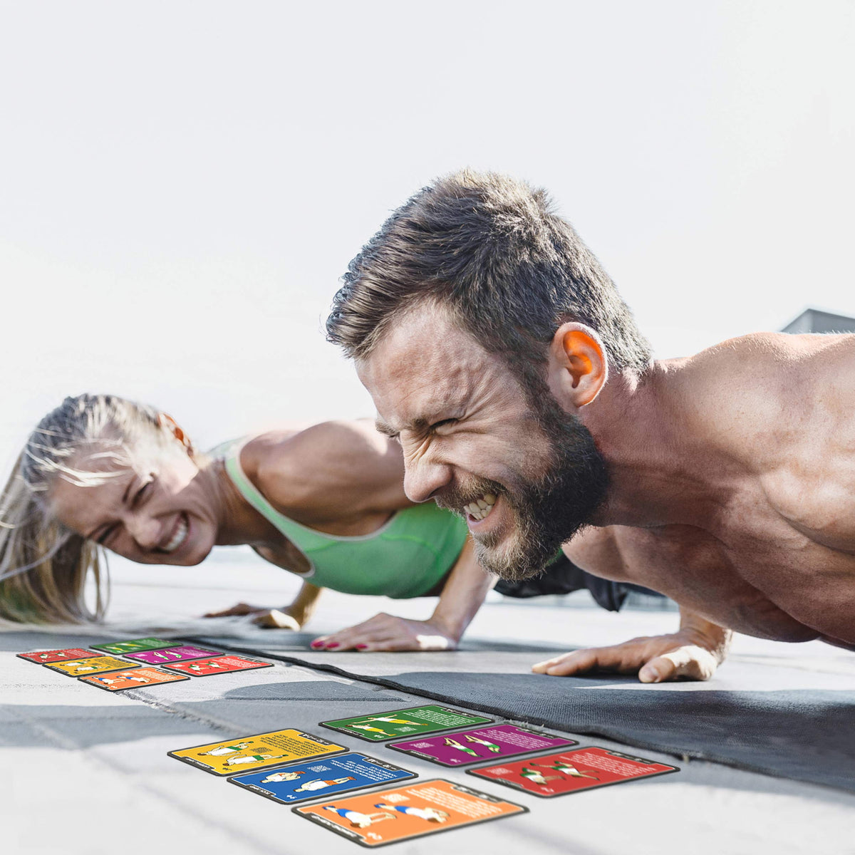 Stack 52 card matrix workouts offering variety to prevent gym boredom.