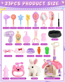 STACTCUTE feeding props for mealtime pretend play with bunny