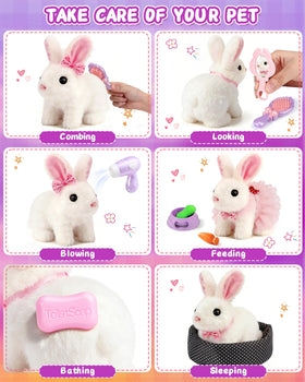 STACTCUTE soft plush bunny emphasizing safe, cuddly feel