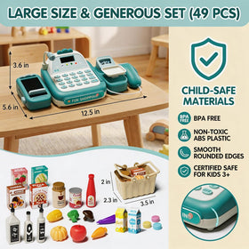 STACTCUTE cash register scanner playset supports interactive scanning and role-play.