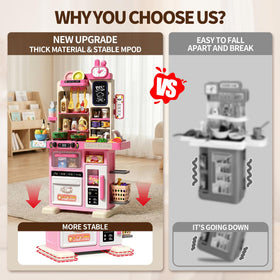 STACTCUTE complete culinary set includes pots, pans, utensils, and play food for creativity.