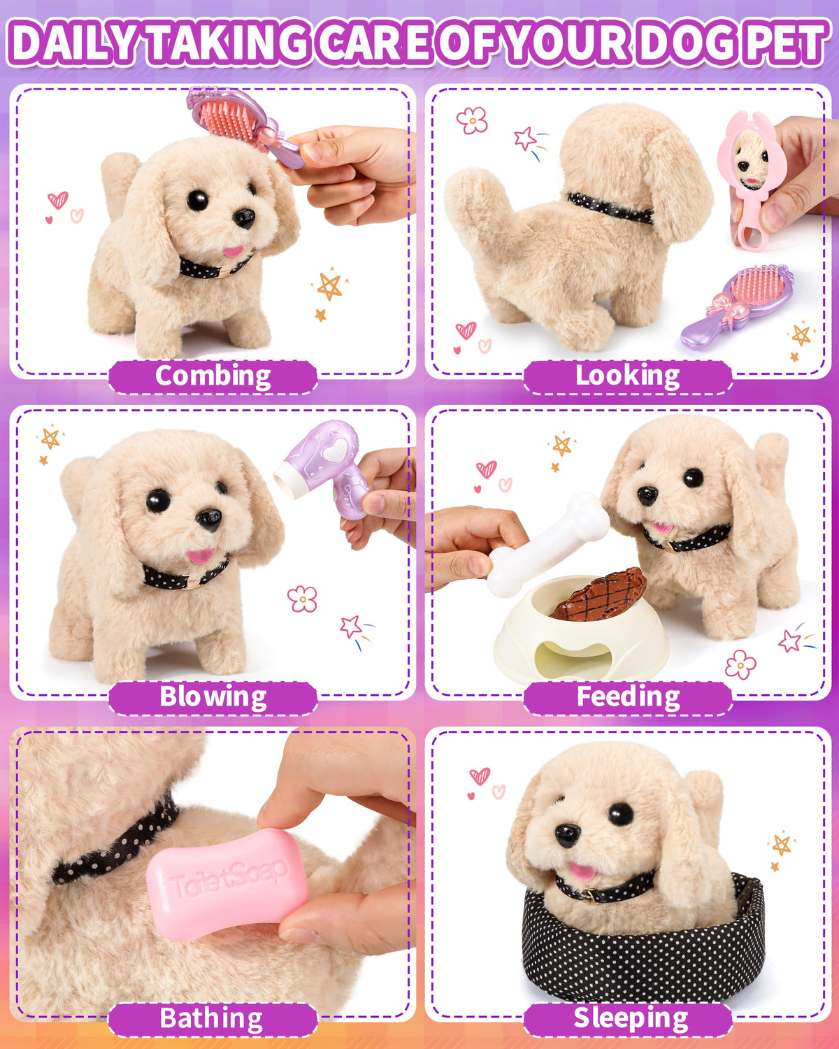 STACTCUTE durable leash and feeding bowl support realistic pet care scenarios.