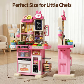 STACTCUTE play sink with automatic water flow for washing pretend vegetables and dishes.