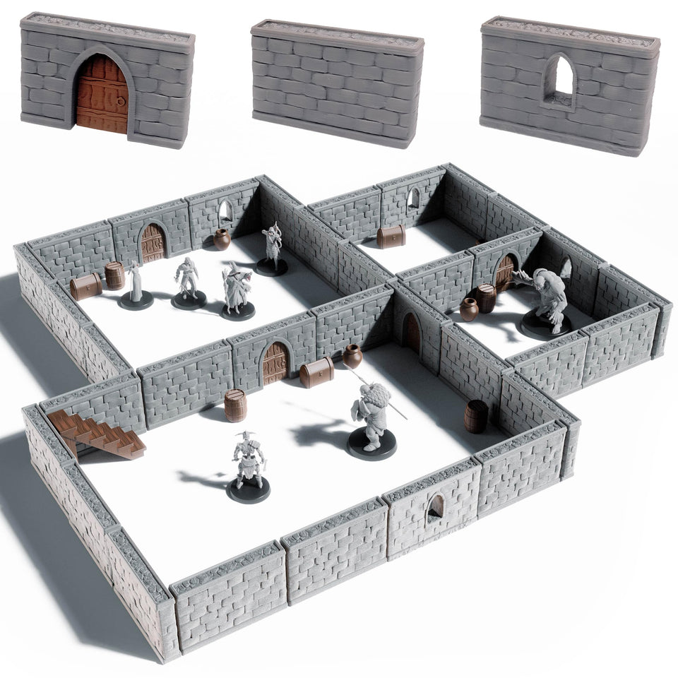 STAHLHAMMERS dungeon walls 28mm scale for immersive dungeon layouts