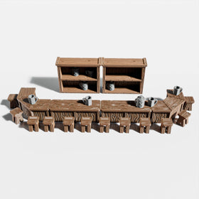 STAHLHAMMERS tavern benches for dynamic social scenes in game nights.