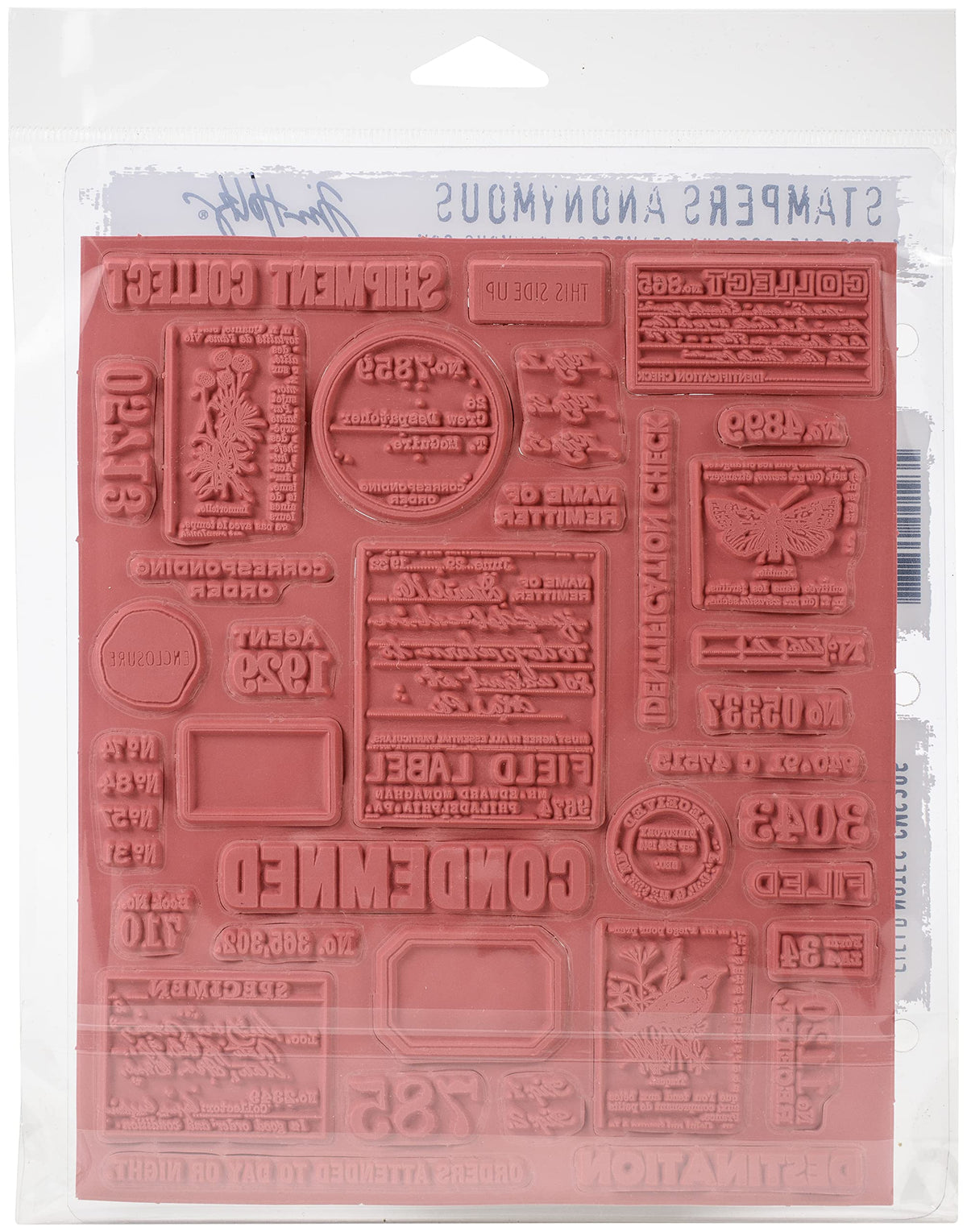 Tim Holtz Field Notes motifs provide versatile designs for layered textures in craft projects.