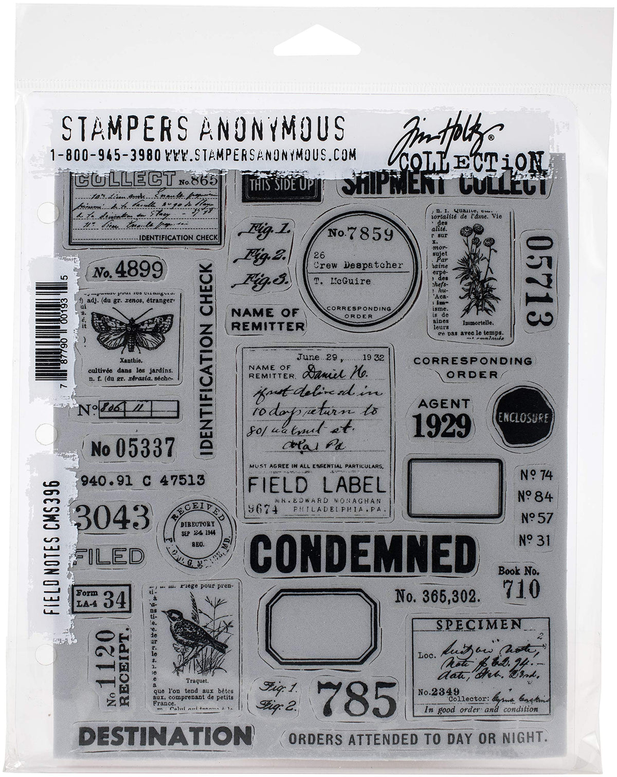 Stampers Anonymous Tim Holtz cling stamps on cling foam for crisp impressions with any acrylic block.