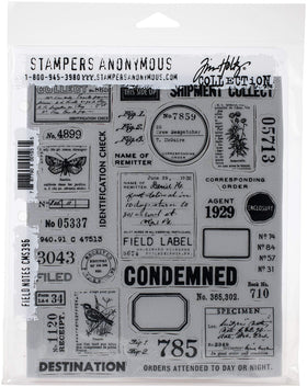 Stampers Anonymous Tim Holtz cling stamps on cling foam for crisp impressions with any acrylic block.
