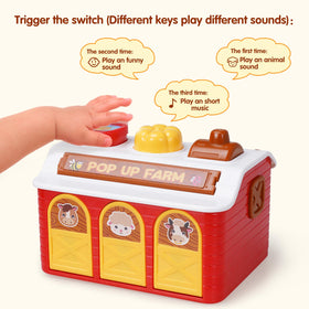 STAPAW pop-up toy in game mode with lights guiding to hidden animals.