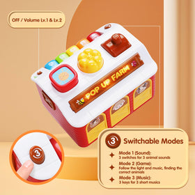 STAPAW pop-up toy during tummy time promoting finger dexterity.