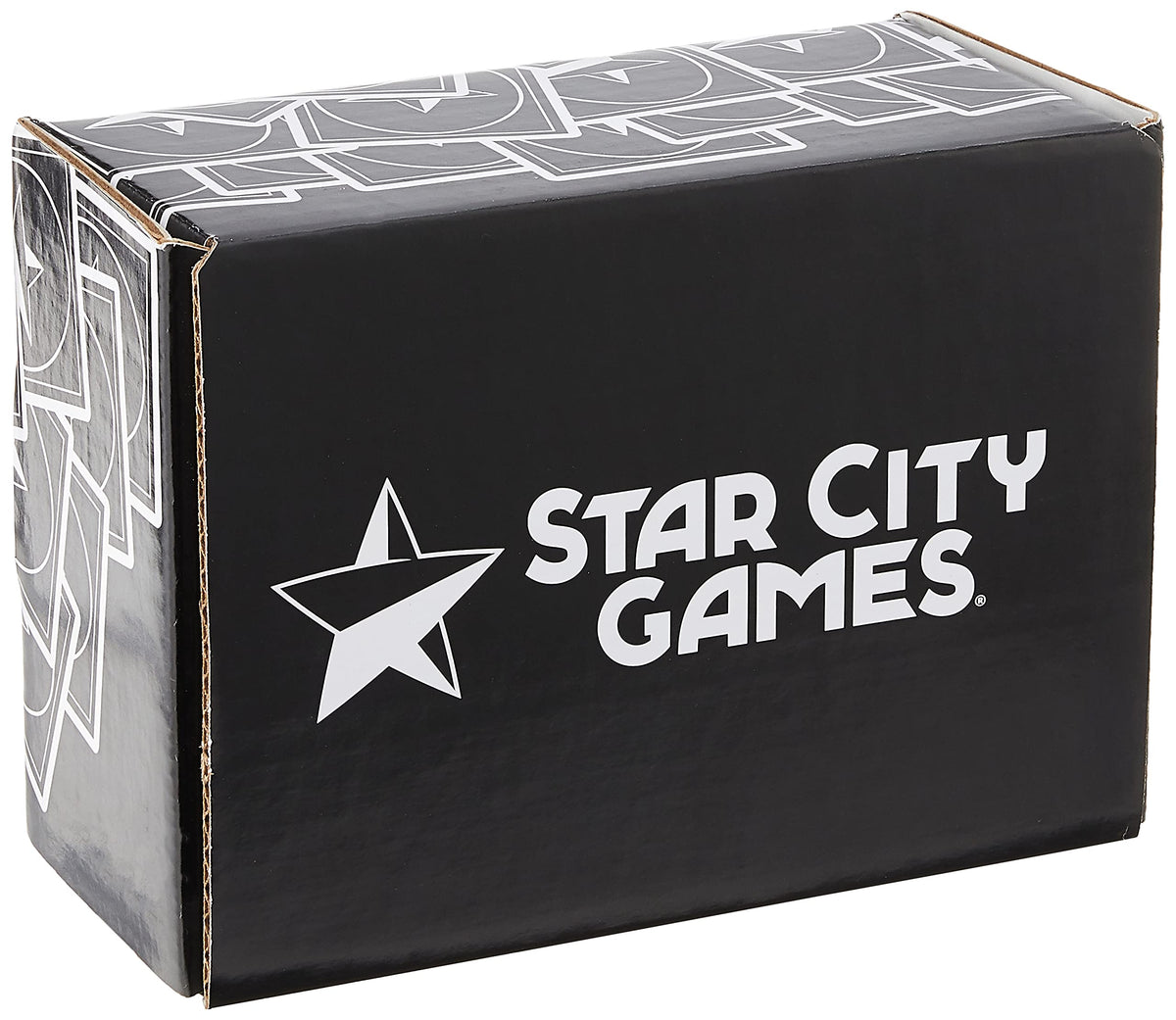 Star City Games gold collection card box exterior for MTG storage.