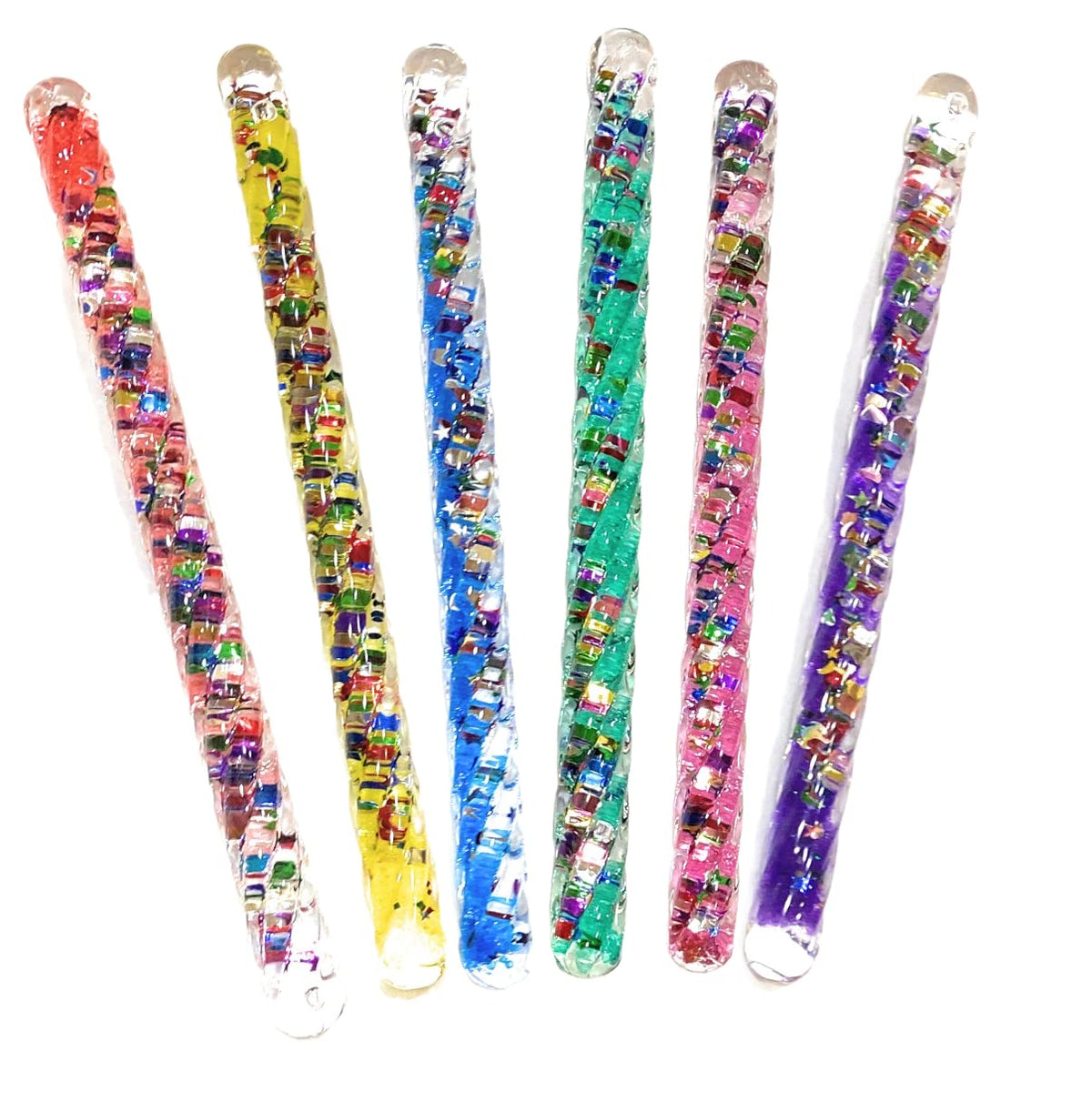 Star Magic Mini Spiral Glitter Wand in pink swirl for festive pretend play.