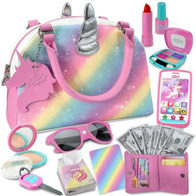 Star Princess unicorn play purse with accessories for imaginative dress-up fun.