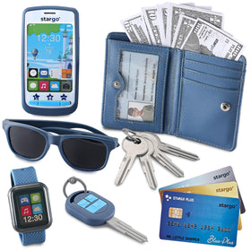 Star Princess play wallet with money for imaginative role play.