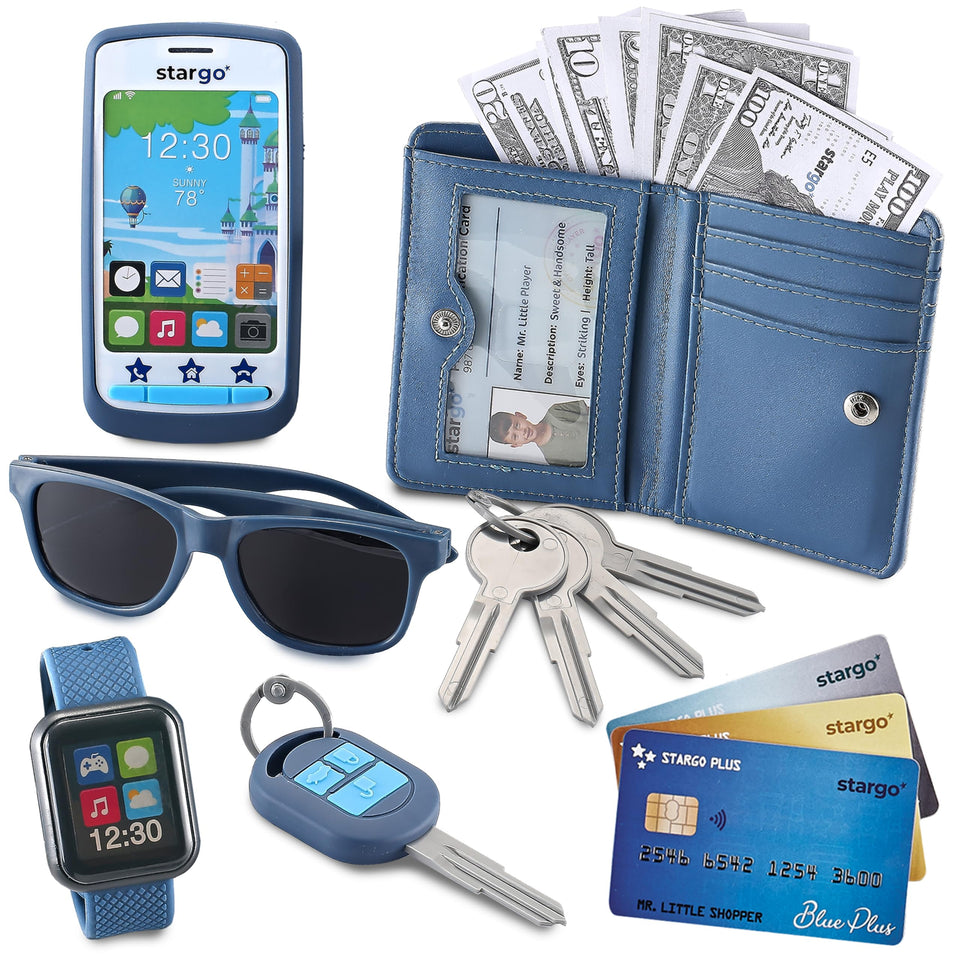 Star Princess play wallet with money for imaginative role play.