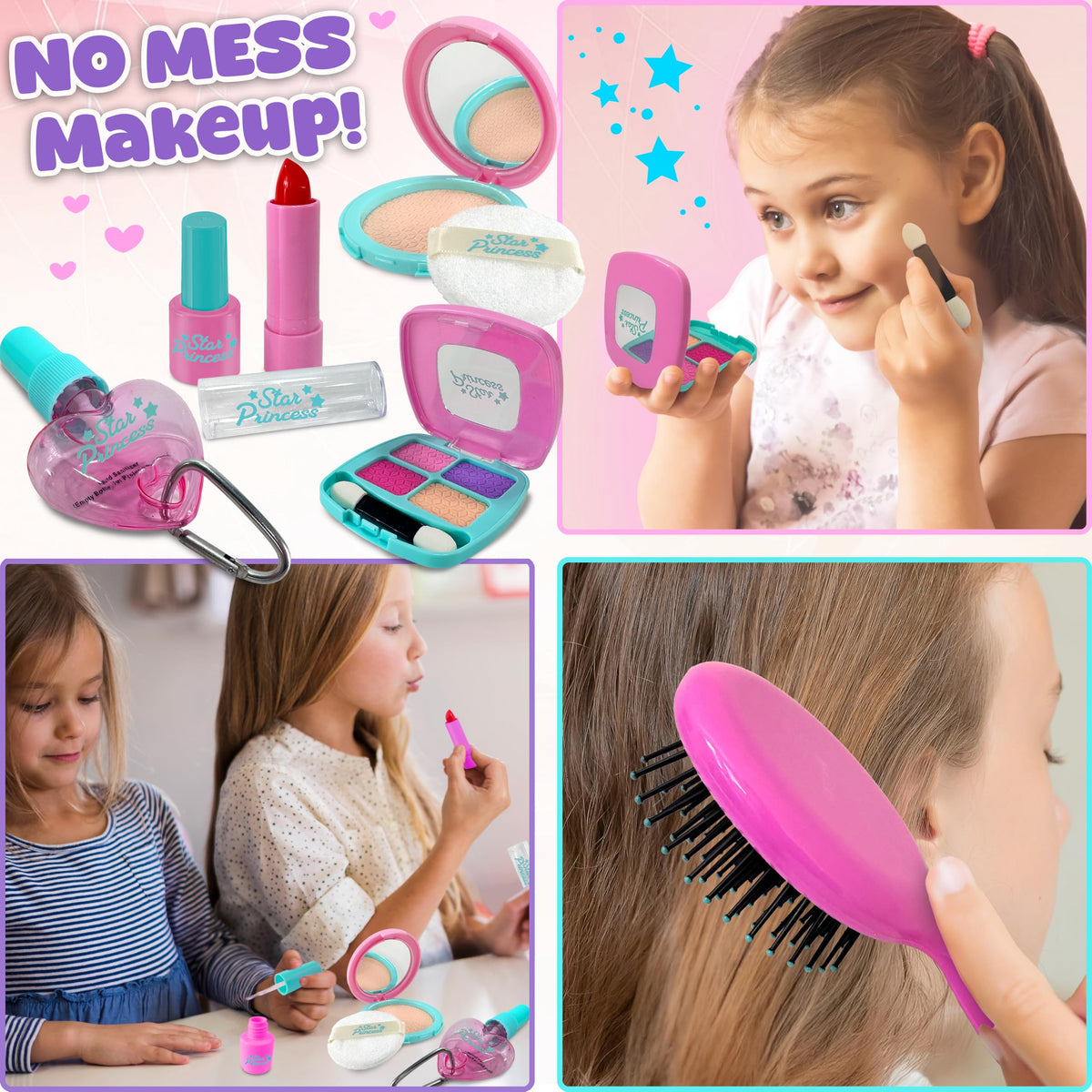 Star Princess sunglasses and hairbrush for stylish pretend styling.