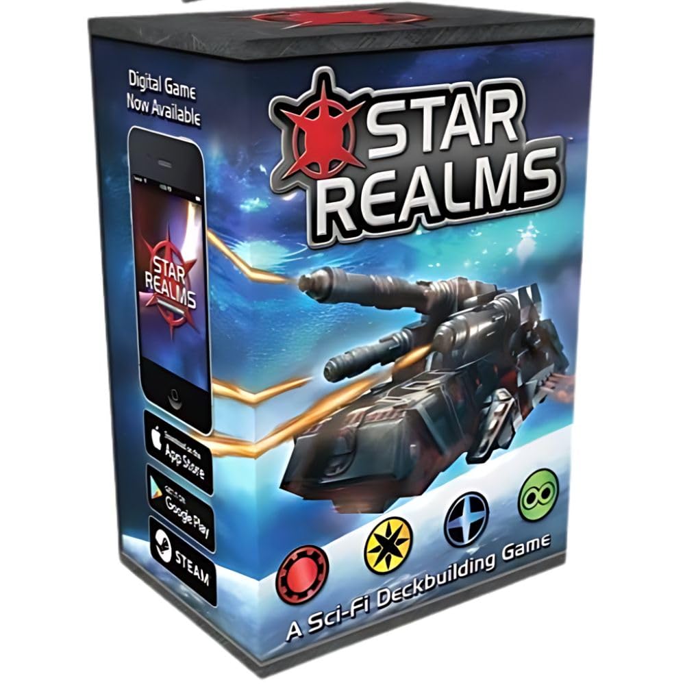 Star Realms Core Game play area with cards ready for action