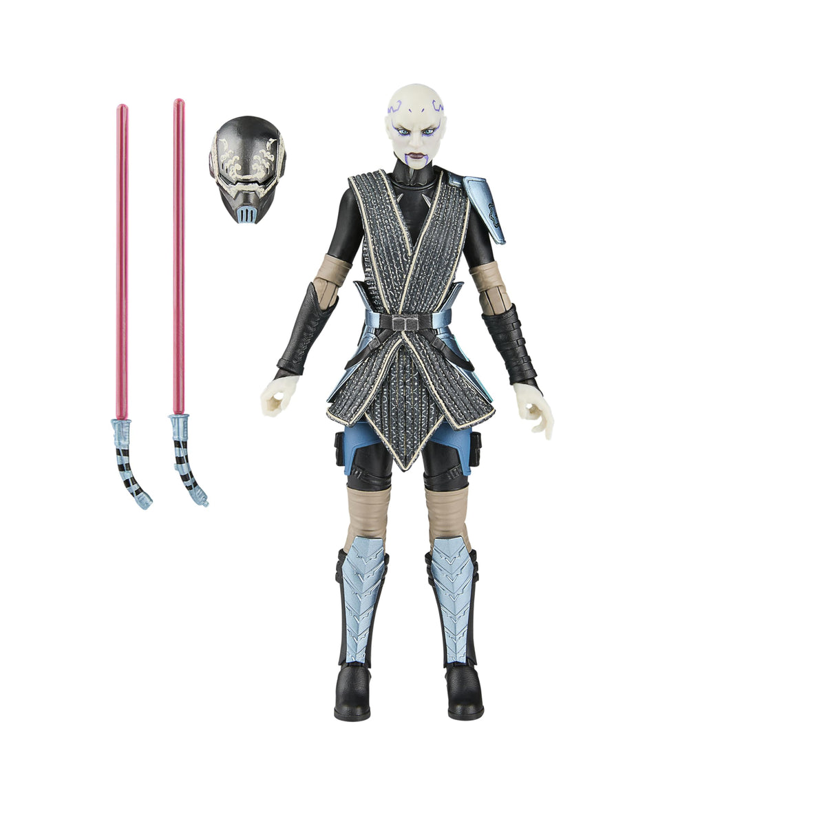 STAR WARS The Black Series Asajj Ventress front view for on-shelf display.